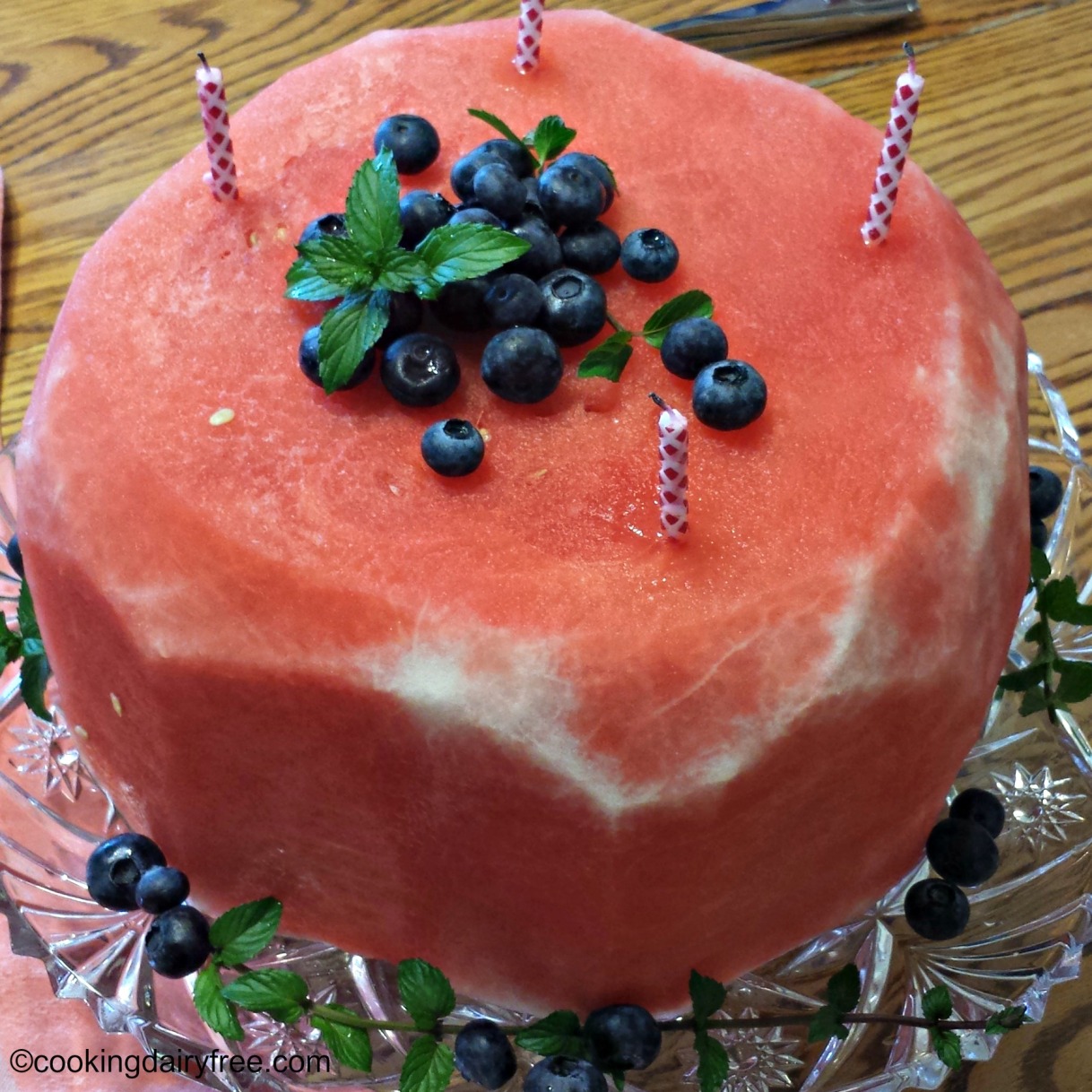 close up watermelon cake 2