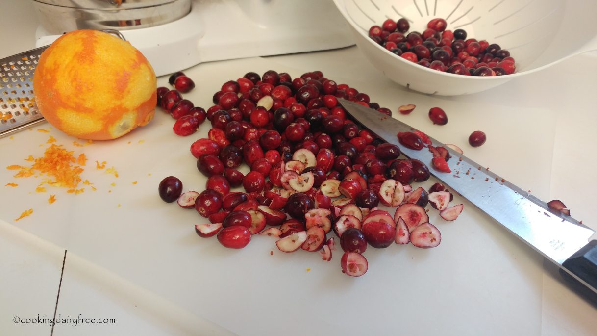 chopped cranberries